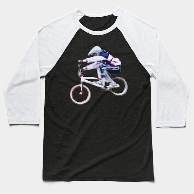 bmx Baseball T-Shirt by rickylabellevie